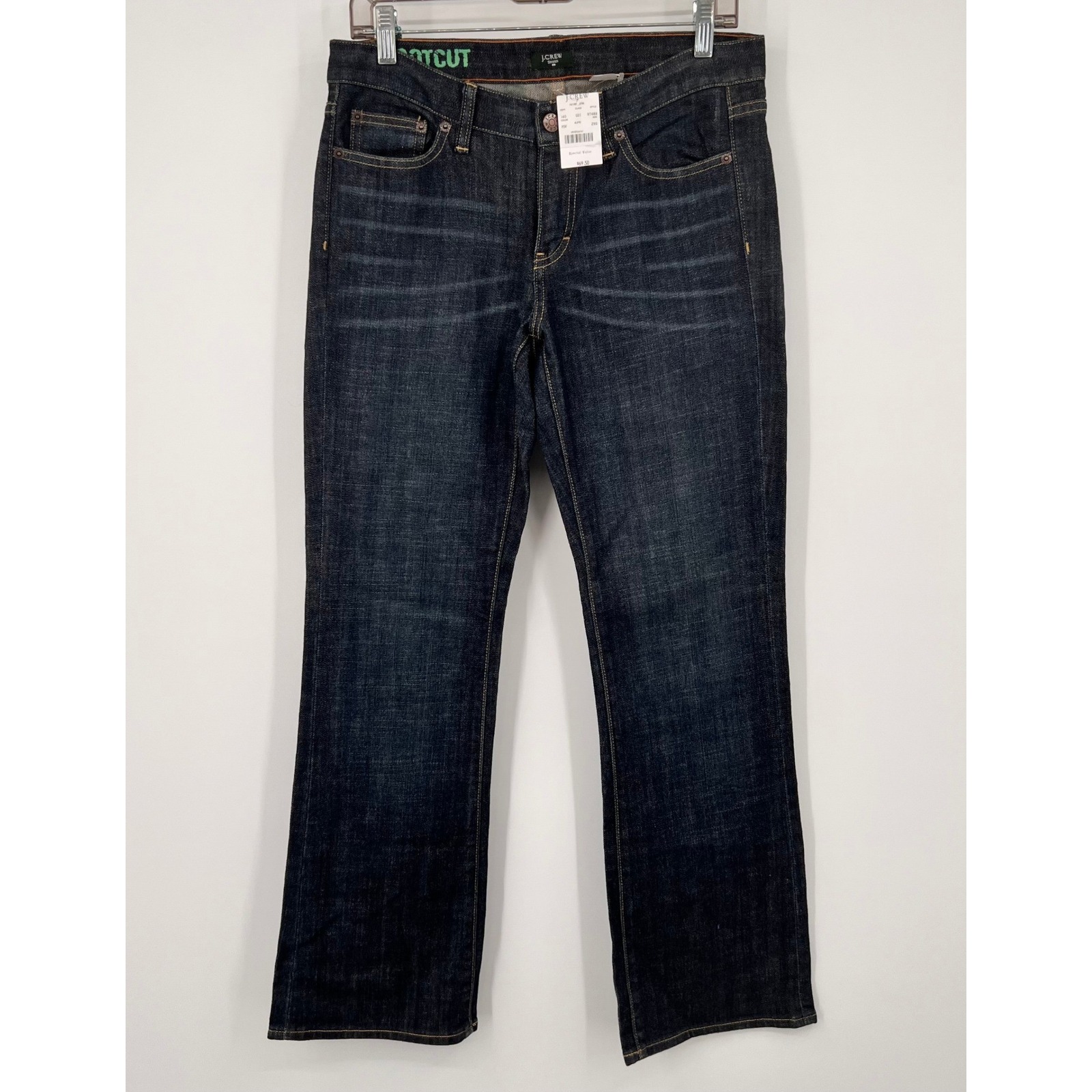 JCrew Factory Bootcut Jeans Dark Wash Indigo Stretch Denim 29s 97488